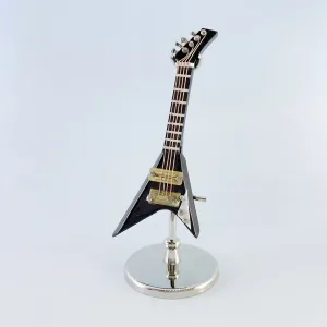 Black V-shape Electric Guitar