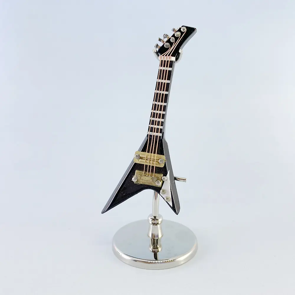 Black V-shape Electric Guitar 1 Black V-shape Electric Guitar