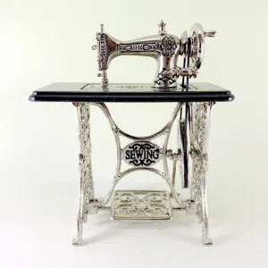Miniature Sewing Machine Silver Model