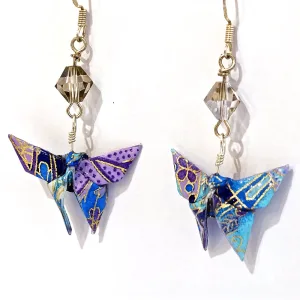 Washi Paper Origami Butterfly Earrings